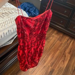 Red sparkly homecoming dress bought for $120